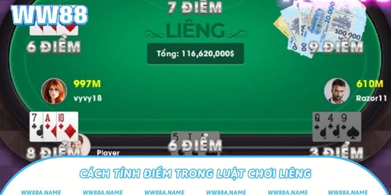 Cách tính điểm trong luật chơi Liêng