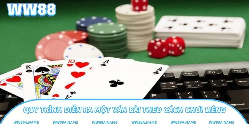 Quy trình diễn ra một ván bài theo cách chơi Liêng